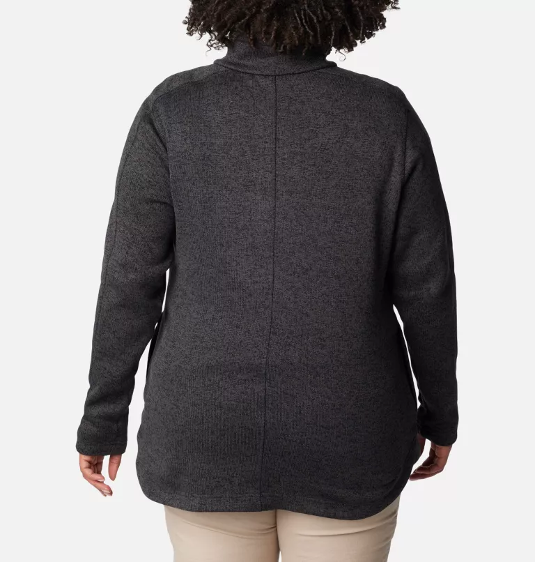Women's Sweater Weather™ Fleece Tunic - Plus Size Black Heather