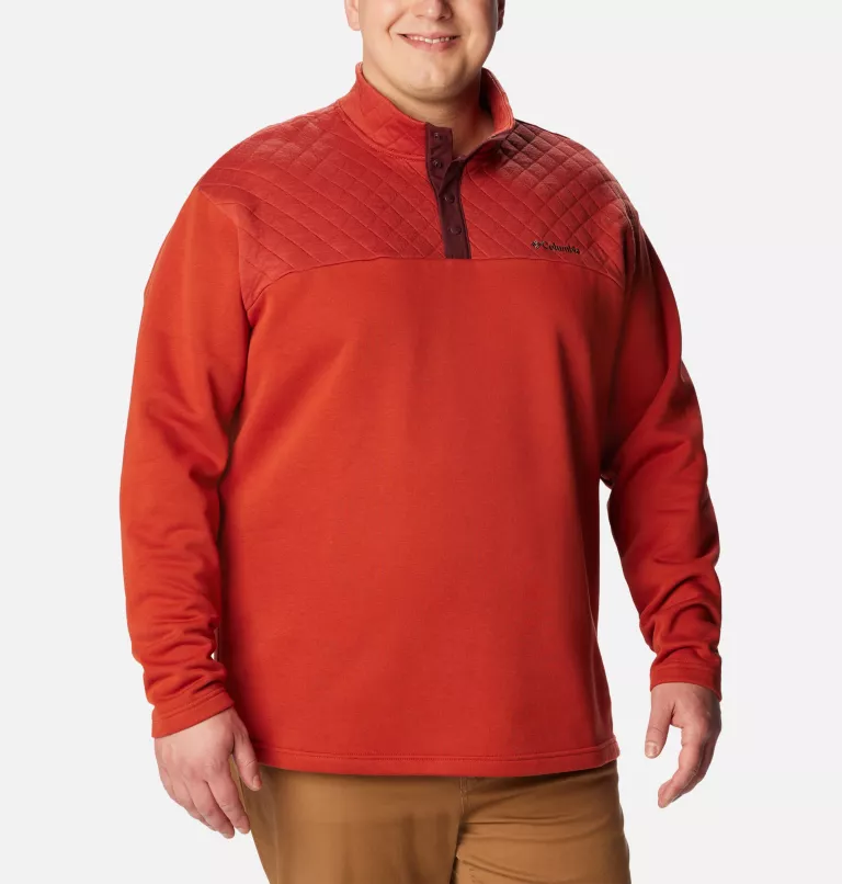 Men's Hart Mountain™ Quilted Half Snap Pullover - Big Warp Red