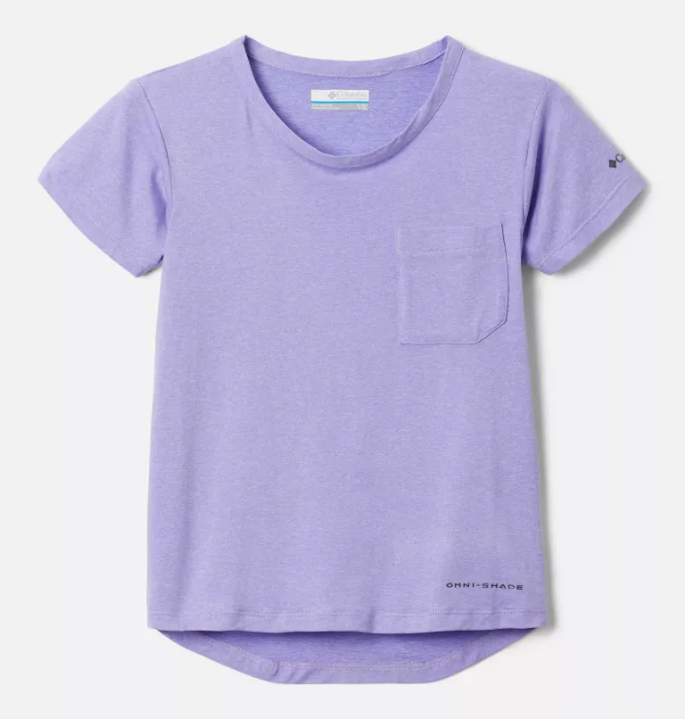 Girls' Tech Trail™ T-Shirt Morning Mist Hthr,Paisley Purple Hthr
