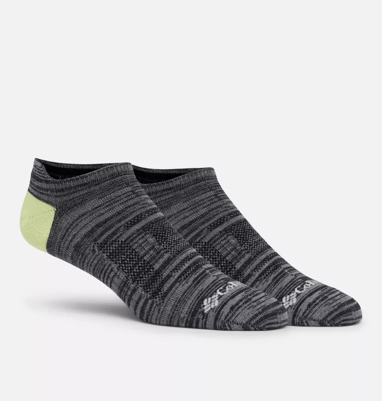 Men's Space Dye Coolmax No-Show Sock - 2pk Black / Black