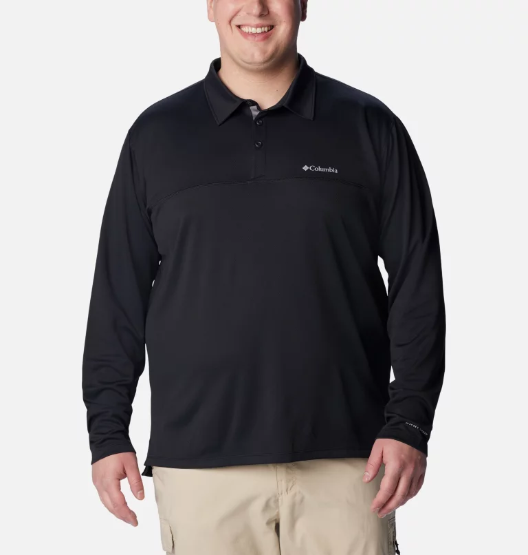 Men's Narrows Pointe™ Long Sleeve Polo - Big Black