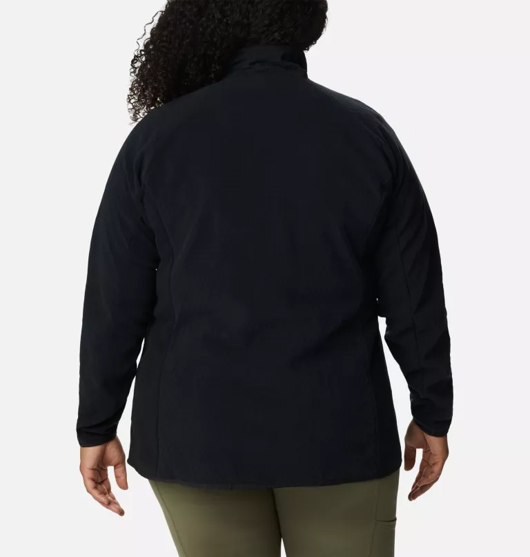 Women's Outdoor Tracks™ Full Zip Fleece Jacket - Plus Size Black