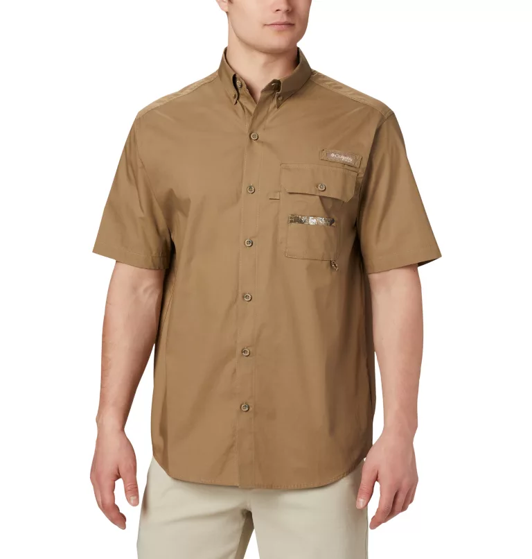 Men's PHG Sharptail™ Short Sleeve Shirt Flax,RT Edge