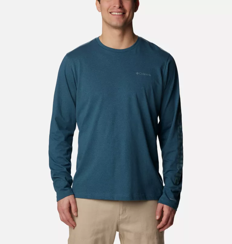 Men's Thistletown Hills™ Long Sleeve Logo T-Shirt - Tall Night Wave Heather