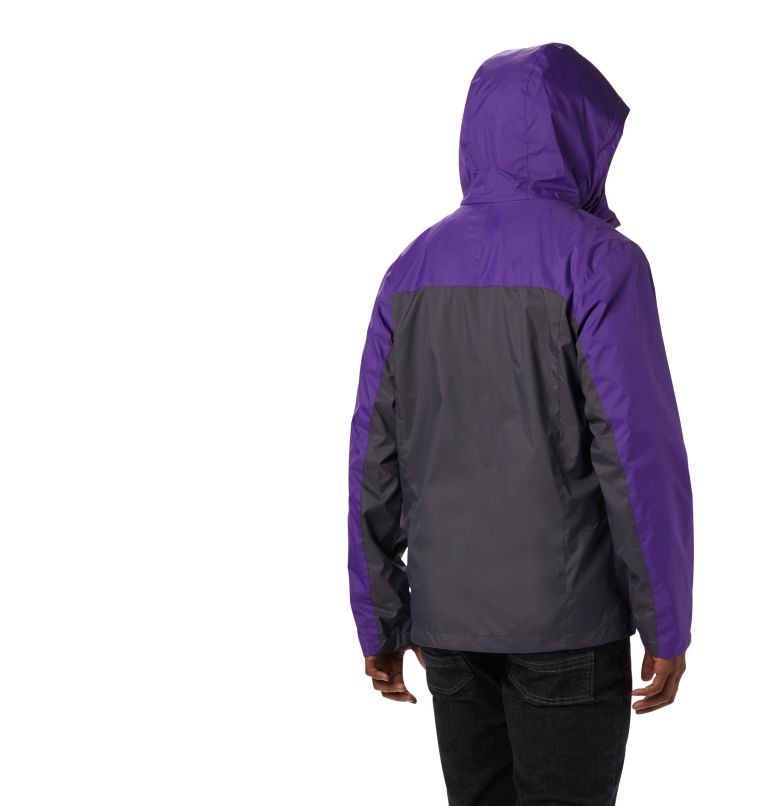Men's Collegiate Glennaker Storm™ Rain Jacket - LSU LSU - Vivid Purple,Dark Grey