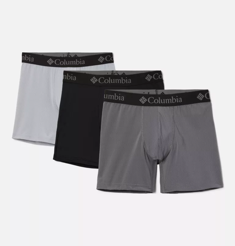 Men's Allover Mesh Boxer Briefs Columbia Grey/City Grey/Black
