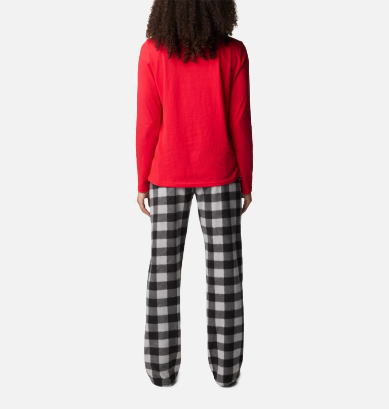 Women's Fleece Pajama Set MT Red Buffalo Graphic