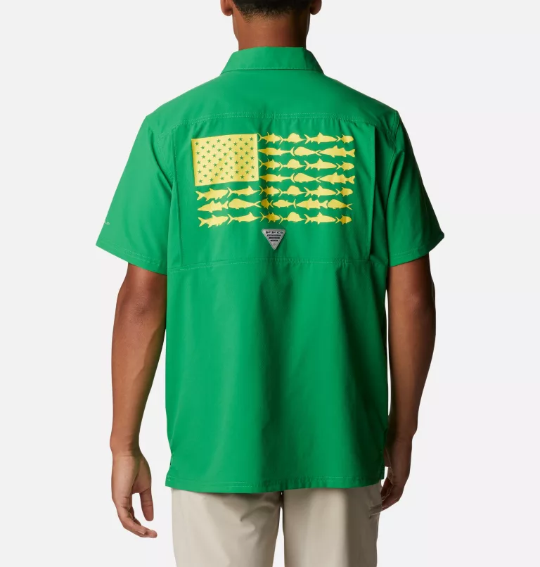 Men's Collegiate PFG Slack Tide™ Camp Shirt - Oregon UO - Fuse Green