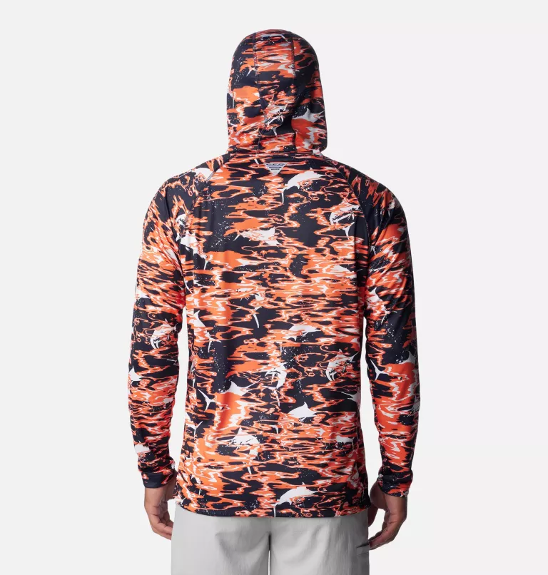 Men's Collegiate PFG Super Terminal Tackle™ Hoodie - Auburn AUB - Collegiate Navy Rippled Print