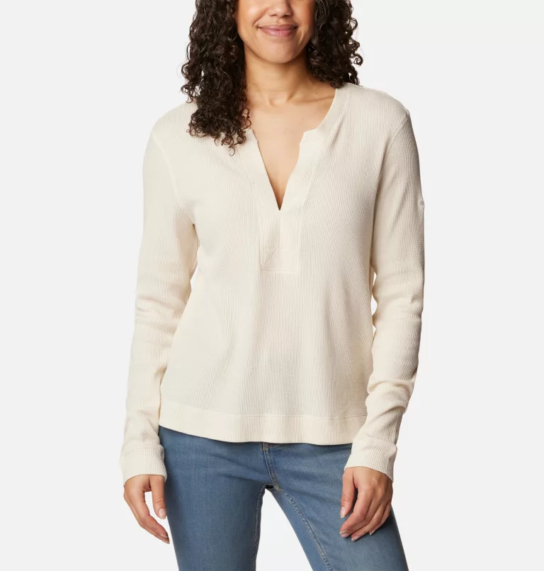 Women's Holly Hideaway™ Waffle Long Sleeve Shirt Chalk