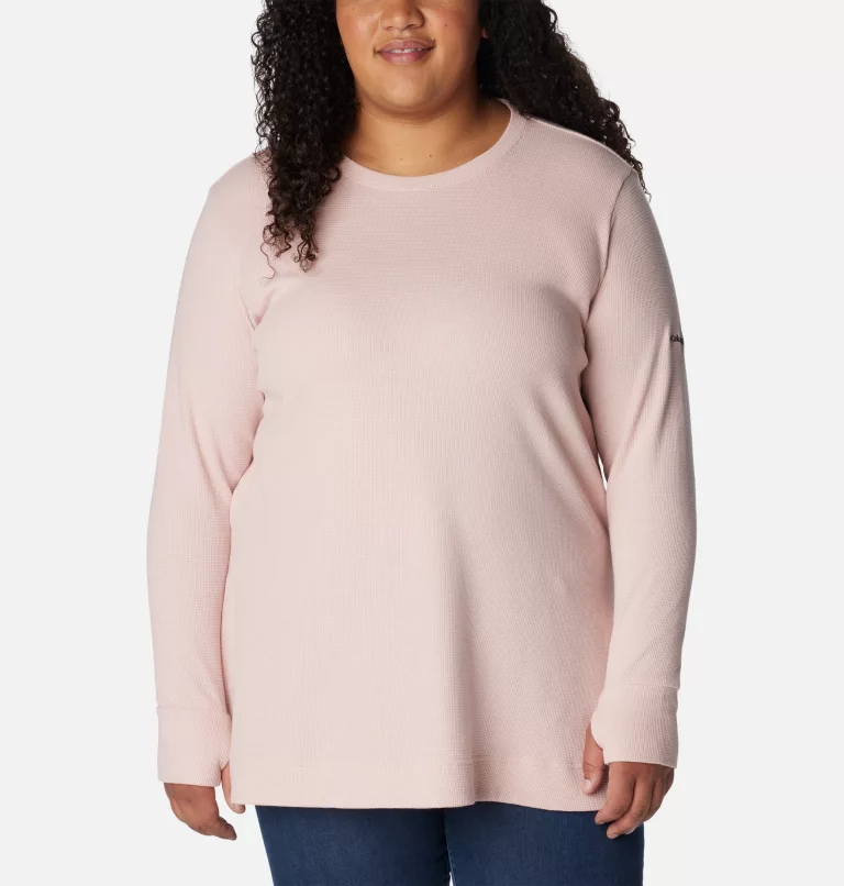 Women's Holly Hideaway™ Waffle Tunic - Plus Size Dusty Pink