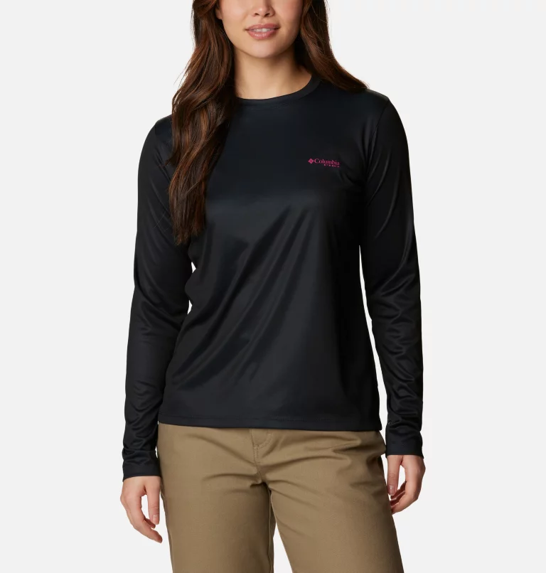 Women's PHG Tough Shot™ Graphic Long Sleeve Shirt Black,Fuchsia Fizz Rack Em