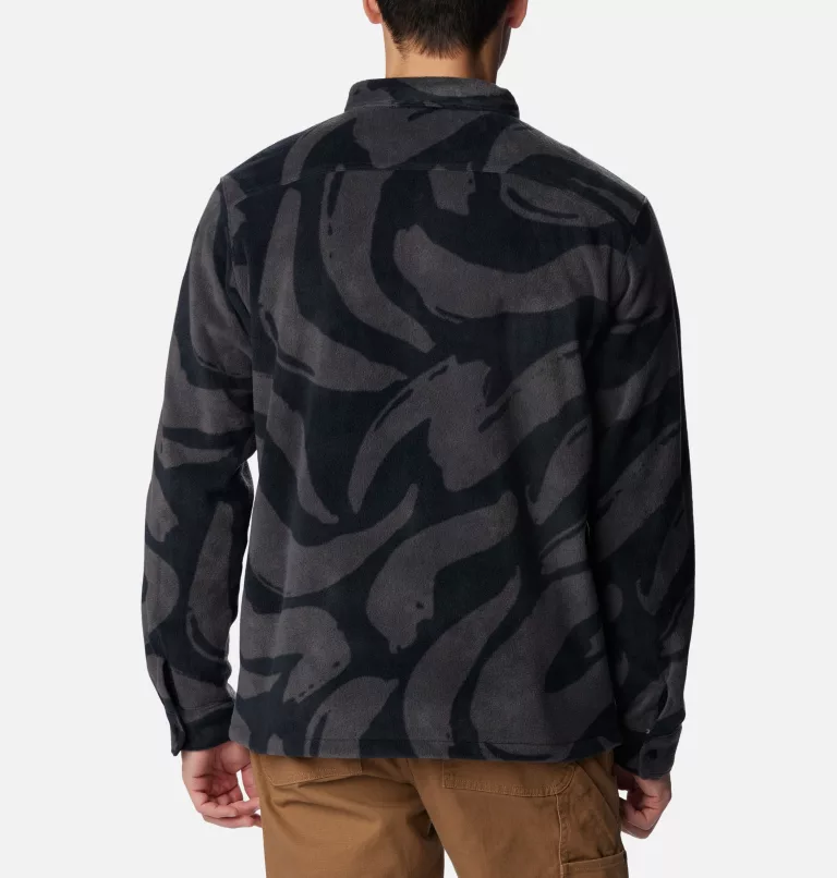 Men's Steens Mountain™ Printed Shirt Jacket Black Snowdrifts Print