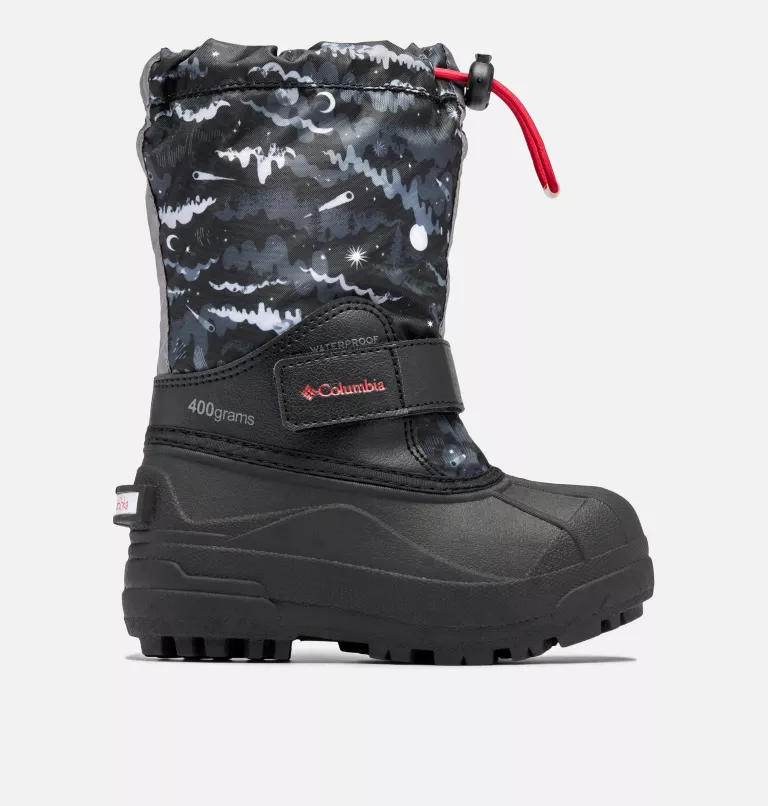 Little Kids' Powderbug™ Forty Print Boot Black,Mountain Red