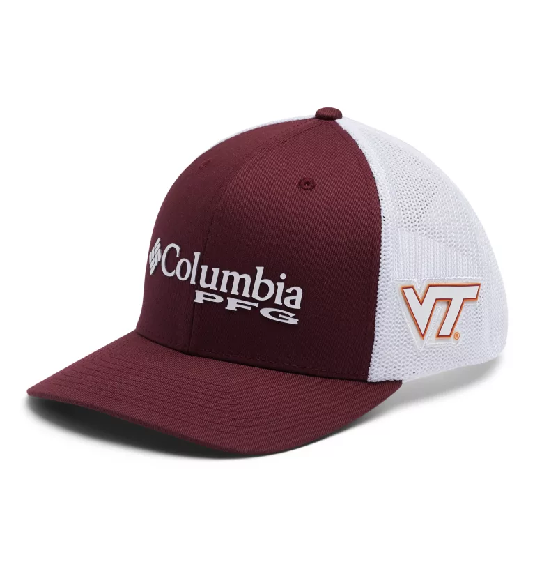 PFG Mesh Snap Back™ Ball Cap - Virgina Tech VT - Deep Maroon
