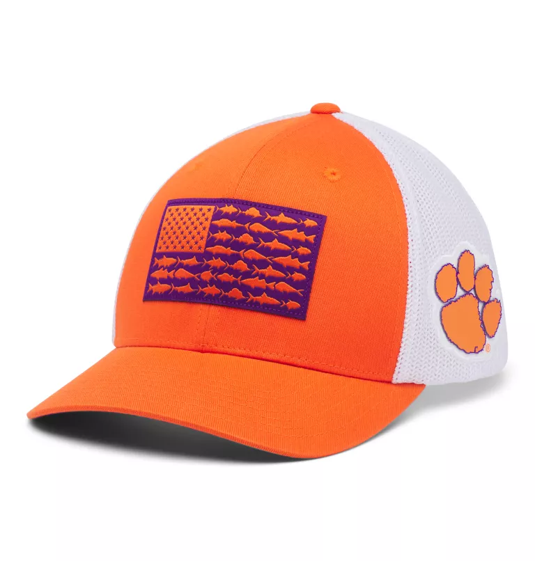 PFG Mesh™ Fish Flag Ball Cap - Clemson CLE - Spark Orange