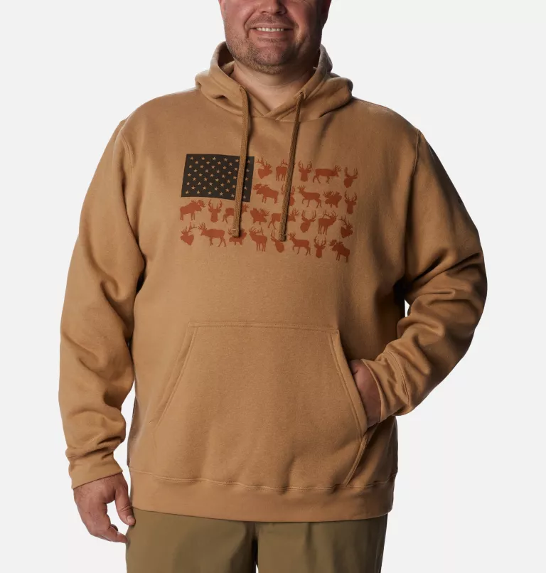 Men's PHG™ Game Flag II Hoodie - Big Sahara,Cordovan Big Game Flag