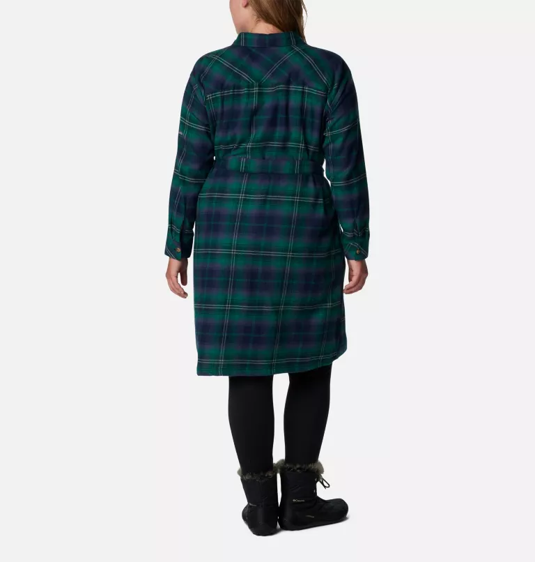 Women's Holly Hideaway™ Flannel Dress - Plus Size Spruce Multi Tartan