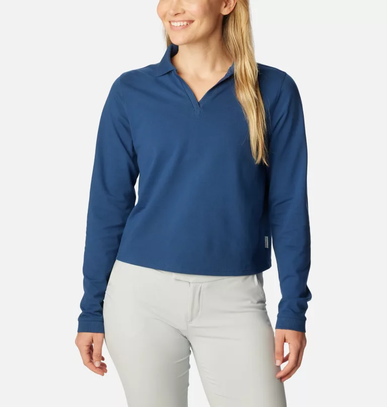 Women's PFG Reel Beauty™ Long Sleeve Polo Carbon