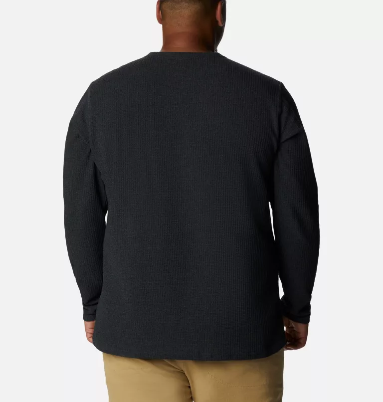 Men's Pine Peak™ Waffle Long Sleeve Henley - Big Black Heather