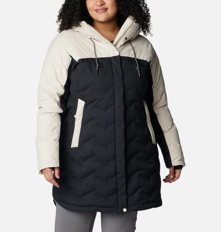 Women's Mountain Croo™ II Mid Down Jacket - Plus Size Black,Dark Stone