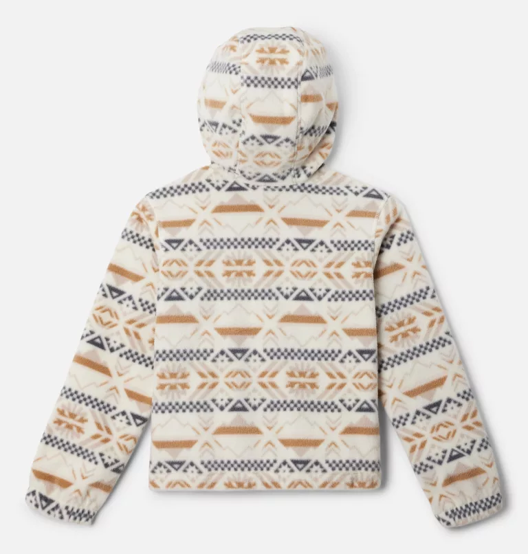 Girls' Benton Springs™ Hooded Half Zip Fleece Pullover Chalk Checkered Peaks