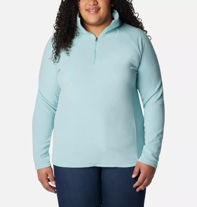 Women's Glacial™ IV Half Zip Fleece - Plus Size Aqua Haze