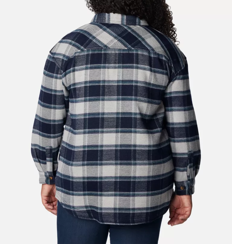 Women's Calico Basin™ Shirt Jacket - Plus Size Dark Nocturnal Buffalo Ombre
