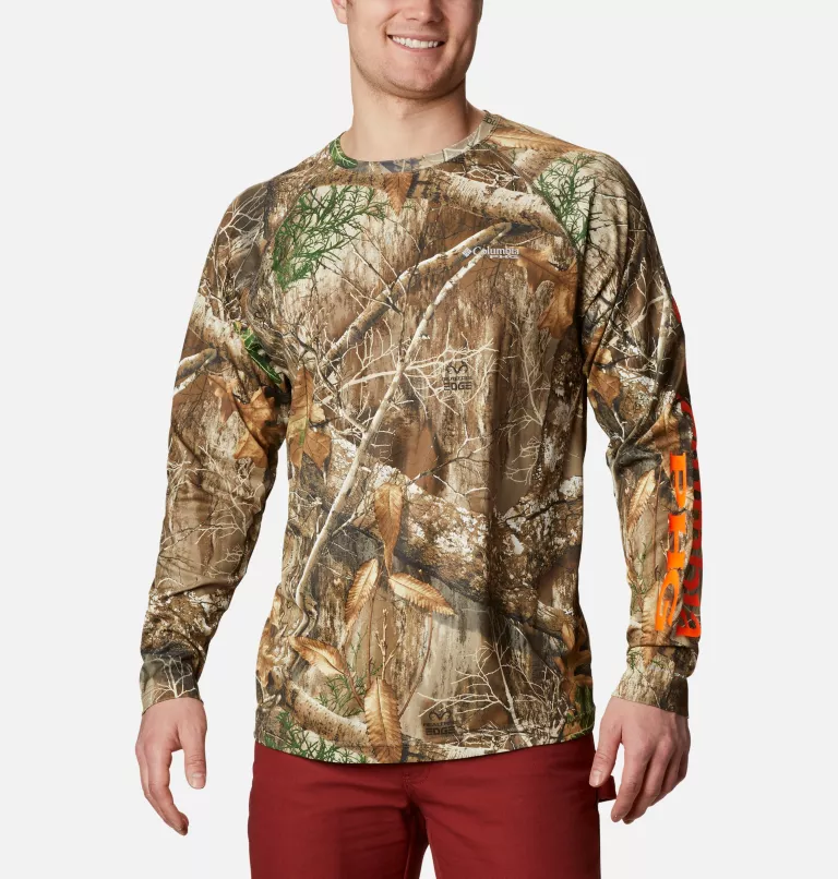 Men's PHG Super Terminal™ Shot Long Sleeve Shirt Realtree Edge,Blaze Logo