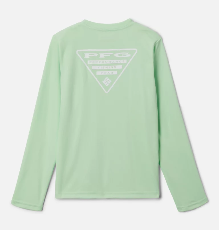 Boys' PFG Terminal Tackle™ Triangle Logo Long Sleeve Shirt Key West,White