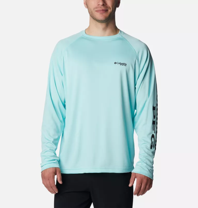 Men's PFG Terminal Tackle™ Long Sleeve Shirt - Tall Gulf Stream,Black Logo