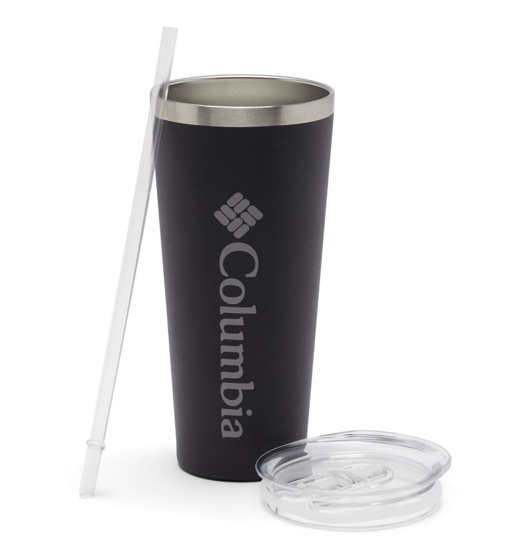 Double Wall Tumbler with Straw 21oz Black
