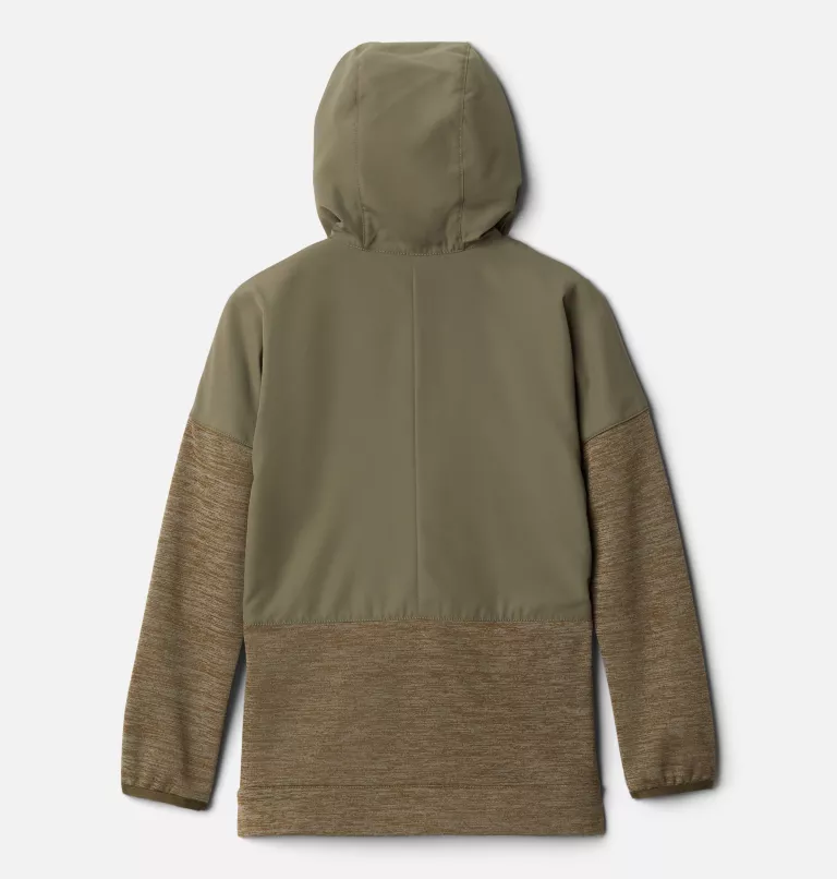 Girls' Out-Shield™ Dry Fleece Full Zip Jacket Stone Green Solid,New Olive Heather