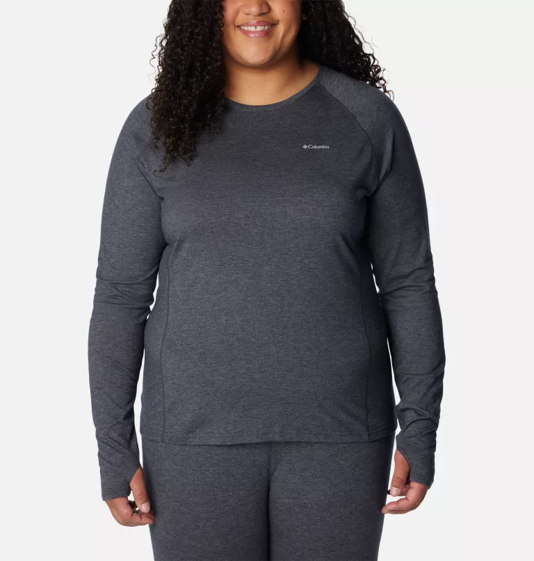 Women's Tunnel Springs™ Wool Crew Baselayer Shirt- Plus Size Black