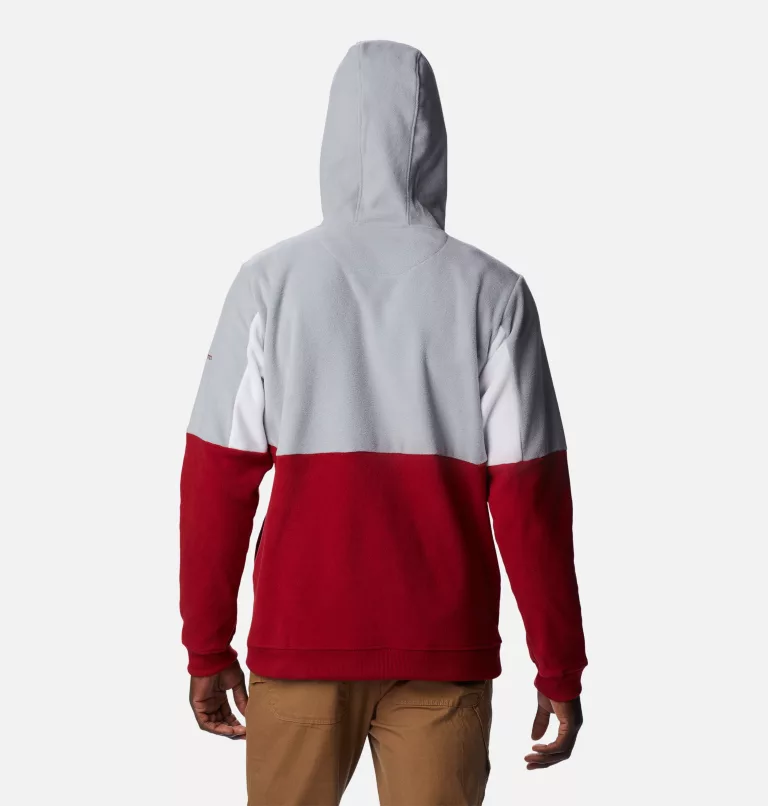 Men's Collegiate Columbia Lodge™ Fleece Hoodie - Alabama ALA - Red Velvet,Columbia Grey,White