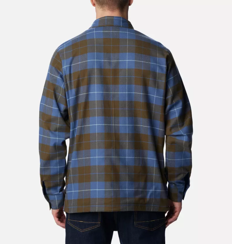 Men's Cornell Woods™ Fleece Lined Shirt Jacket - Tall Dark Mountain,Shasta Woodsman Tartan