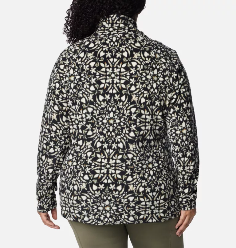Women’s Glacial™ IV Print Half Zip Pullover - Plus Size Black Polarize