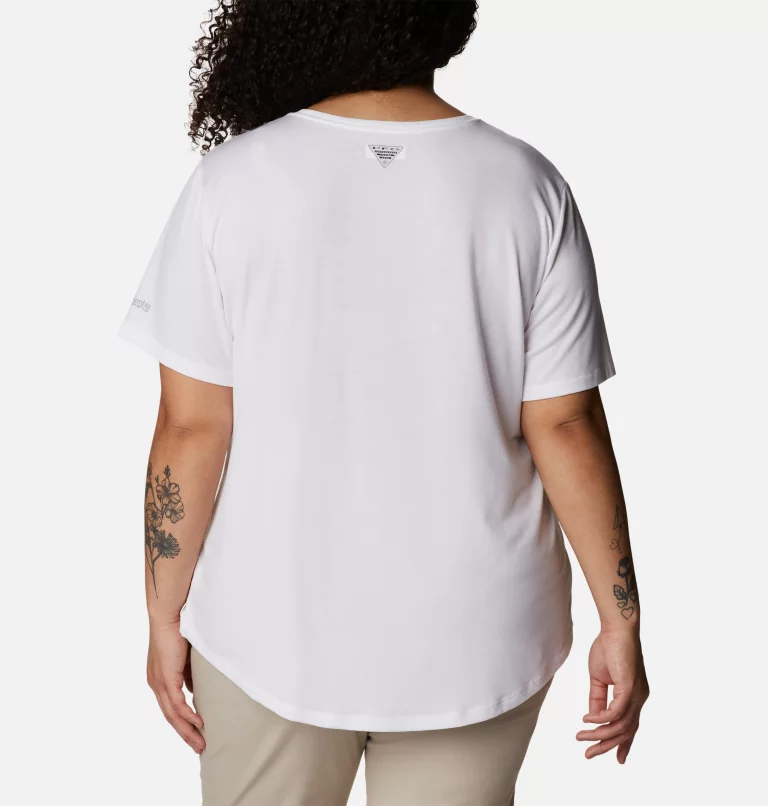 Women's PFG Slack Water™ Knit T-Shirt II - Plus Size White