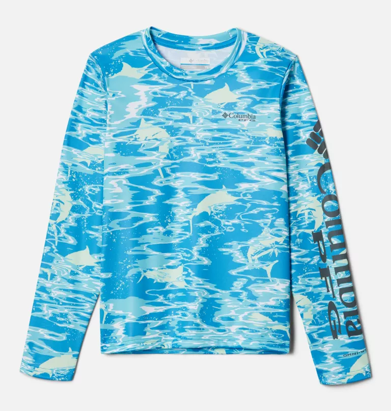 Kids’ PFG Super Terminal Tackle™ Long Sleeve Shirt Pool Ripples
