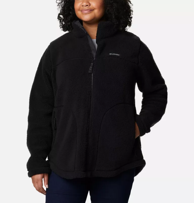 Women's West Bend Full Zip Fleece Jacket - Plus Size Black