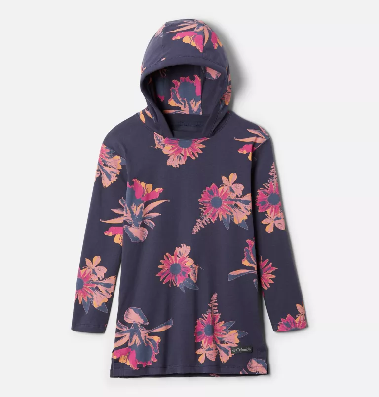 Girls' Columbia Lodge™ Hooded Printed Tunic Nocturnal Staycation
