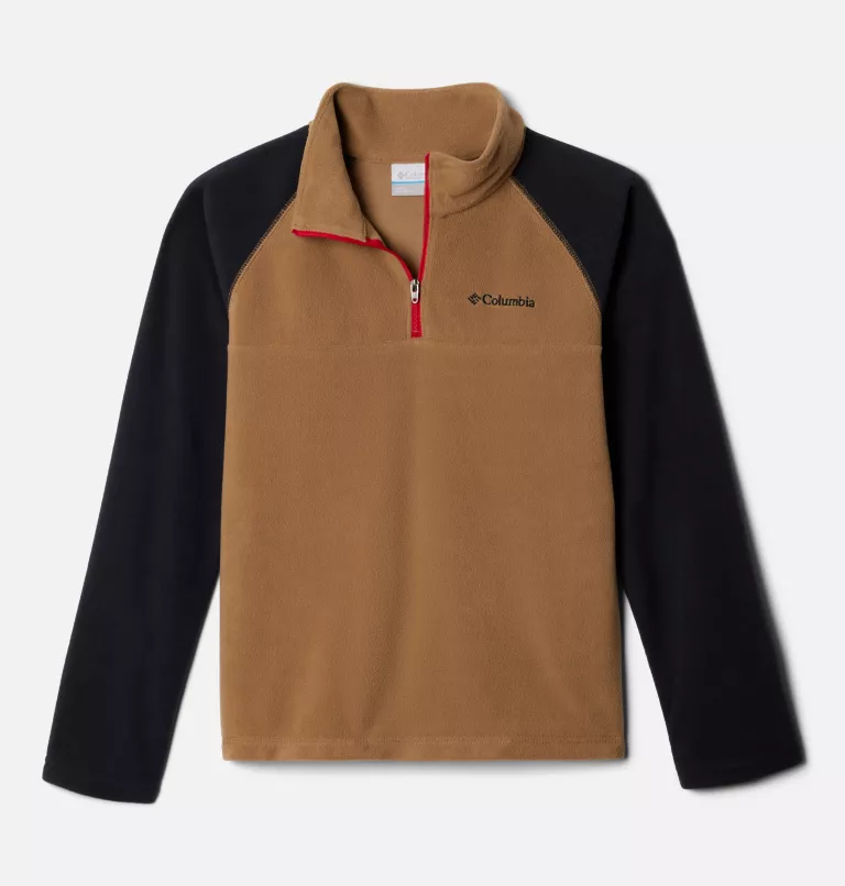 Boys’ Glacial™ Fleece Quarter Zip Pullover Delta,Black