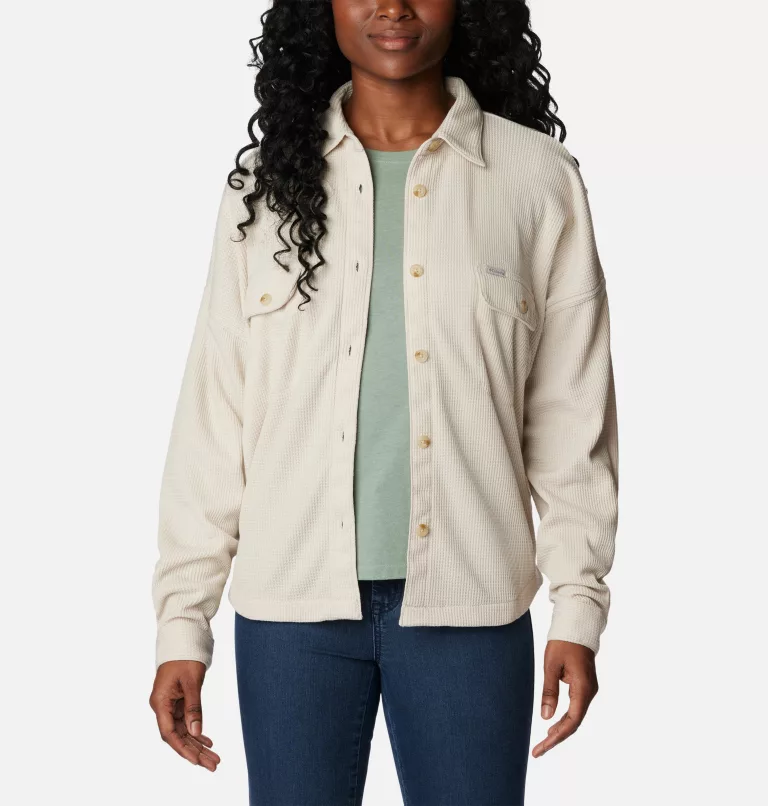 Women's Holly Hideaway™ Waffle Shirt Jacket Dark Stone