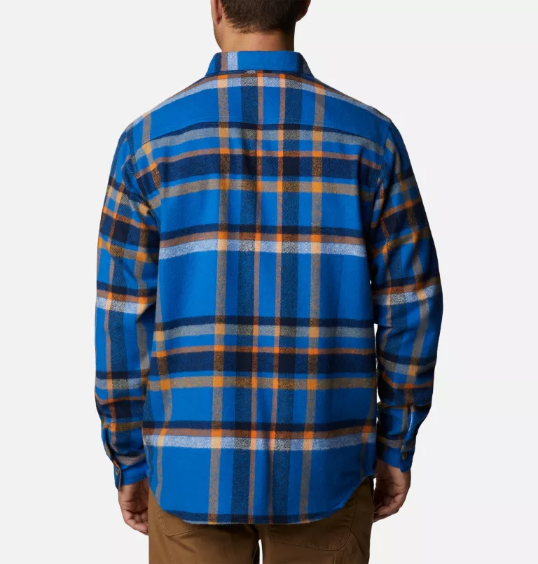 Men's Pitchstone™ Heavyweight Flannel Shirt Bright Indigo Macro Multi