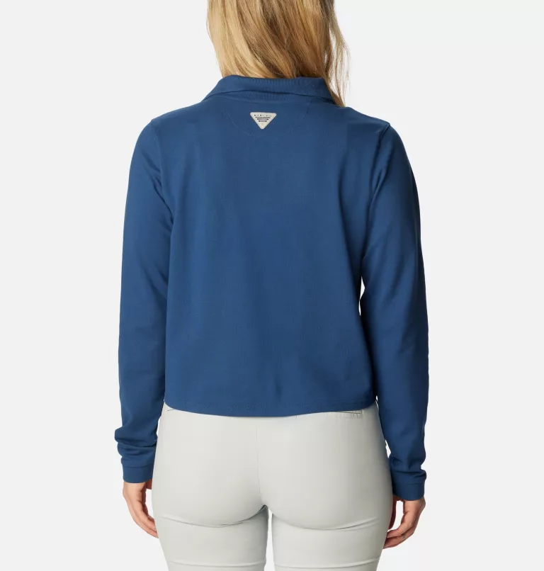 Women's PFG Reel Beauty™ Long Sleeve Polo Carbon