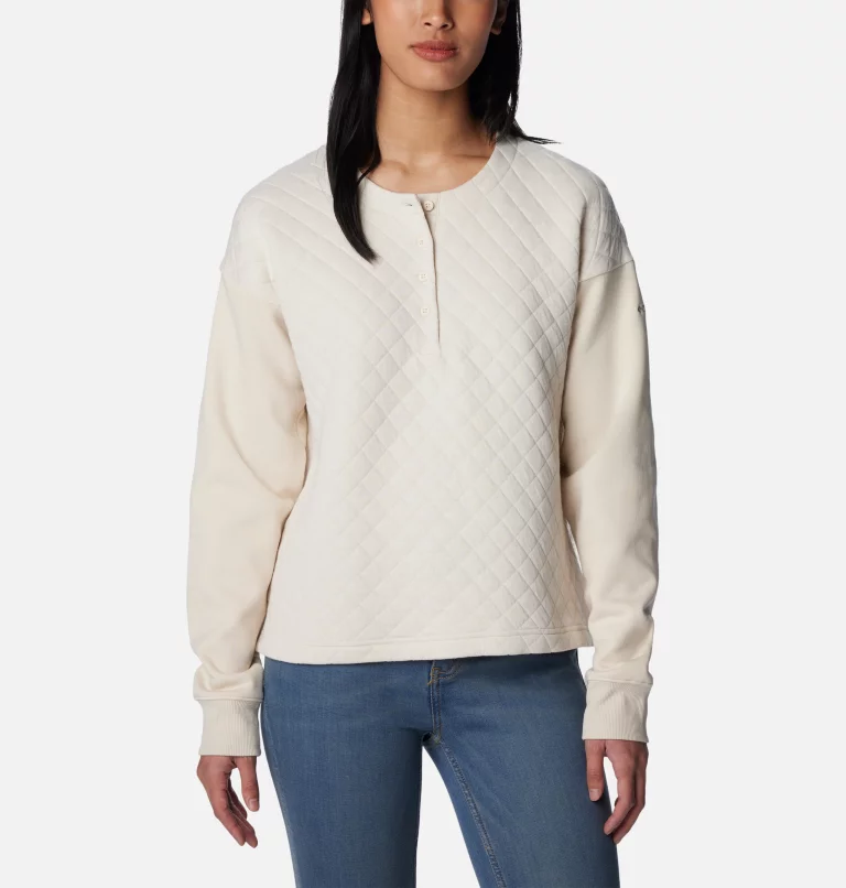 Women's Hart Mountain™ Quilted Crew Light Grey Heather
