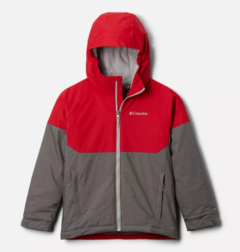 Boys' Alpine Action™ II Jacket City Grey Heather,Mtn Red