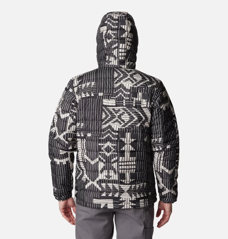 Men’s Powder Lite™ Hooded Insulated Jacket Black Passages Print
