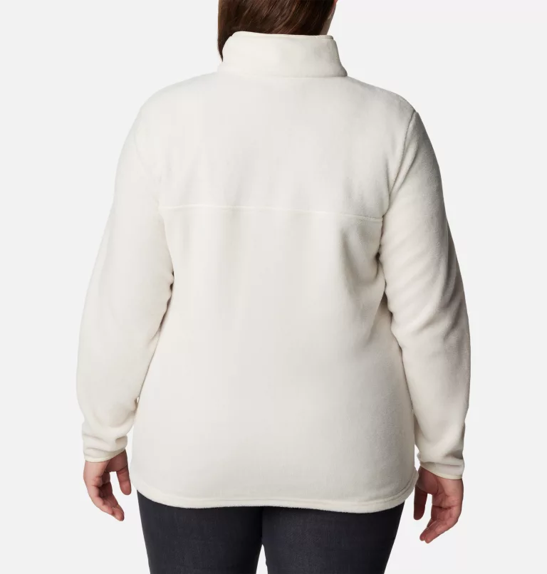 Women's Benton Springs™ Half Snap Fleece Pullover - Plus Size Chalk,Chalk,Camel Brown