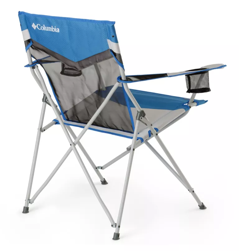 Mesh Folding Chair Silver Grey